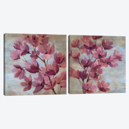 April Blooms Diptych Canvas Print Set #WAC2HSET116} by Silvia Vassileva Canvas Print