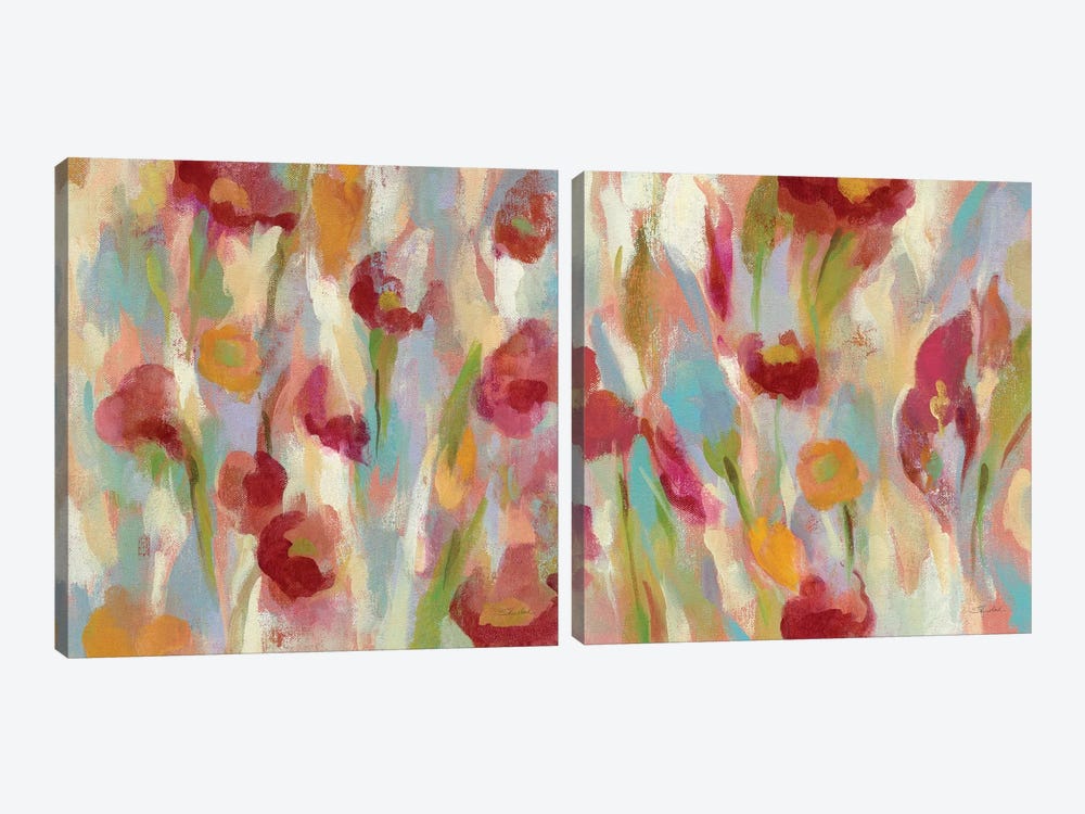 Breezy Floral Diptych 2-piece Canvas Wall Art