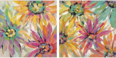 Abstracted Petals Diptych