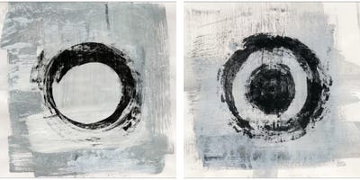 Zen Circle Diptych by Melissa Averinos multi panel art