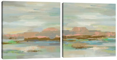 Spring Desert Diptych Canvas Art Print - Art Sets | Triptych & Diptych Wall Art