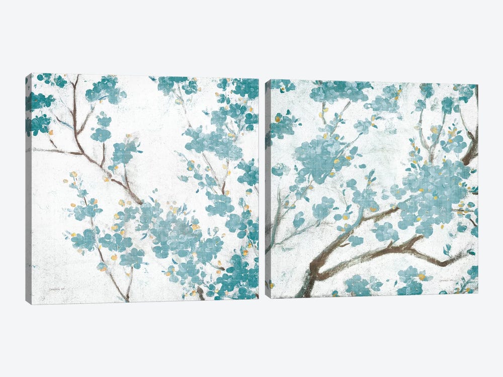 Cherry Blossoms Diptych 2-piece Canvas Print