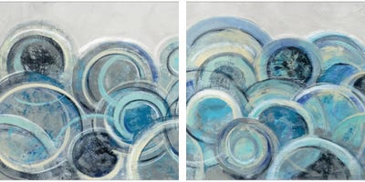 Variation Blue Grey Diptych