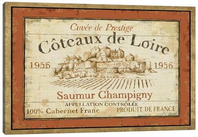 French Wine Labels II  Canvas Art Print - Bar Art