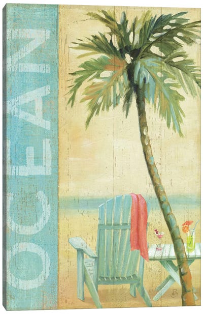 Ocean Beach II Canvas Art Print - Coastline Art