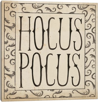 Hocus Pocus Square II Canvas Art Print - Helloween