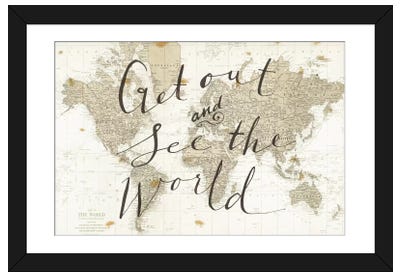 Get Out and See the World Paper Art Print - Maps