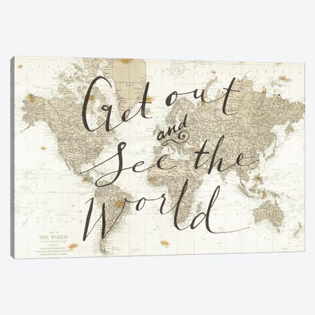 Get Out and See the World Canvas Print #WAC3125} by Sara Zieve Miller Canvas Artwork
