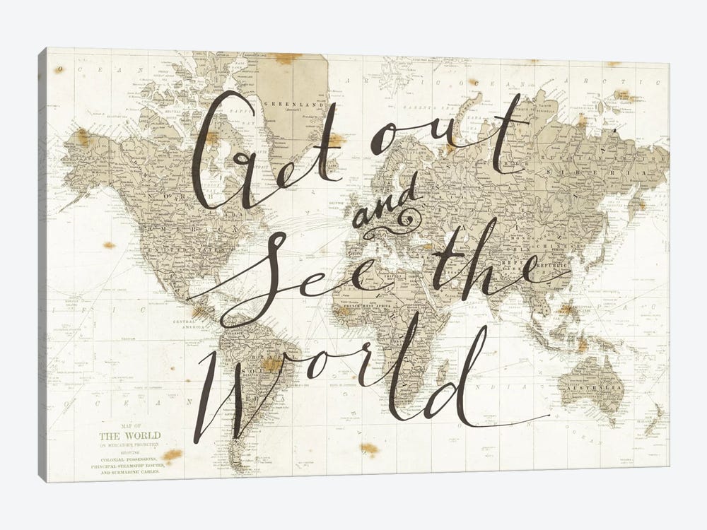 Get Out and See the World by Sara Zieve Miller 1-piece Canvas Artwork