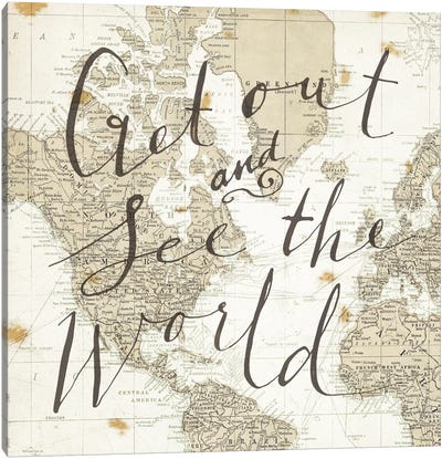 Get Out and See the World Square Canvas Art Print