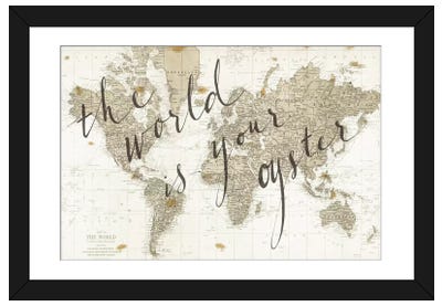 The World Is Your Oyster Paper Art Print - Maps