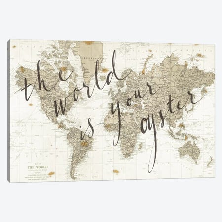 The World Is Your Oyster Canvas Print #WAC3127} by Sara Zieve Miller Canvas Wall Art
