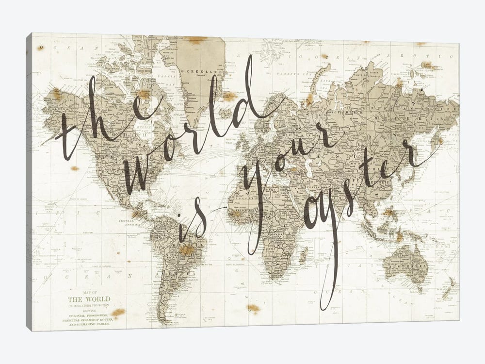 The World Is Your Oyster by Sara Zieve Miller 1-piece Canvas Wall Art
