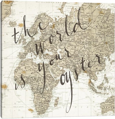 The World Is Your Oyster Square Canvas Art Print