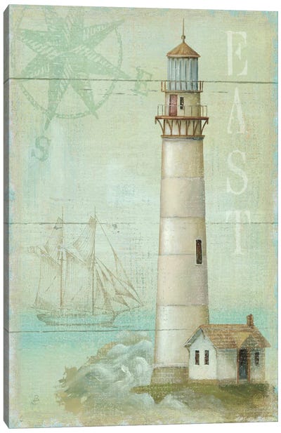 East Coastal Light Canvas Art Print - Nautical Décor
