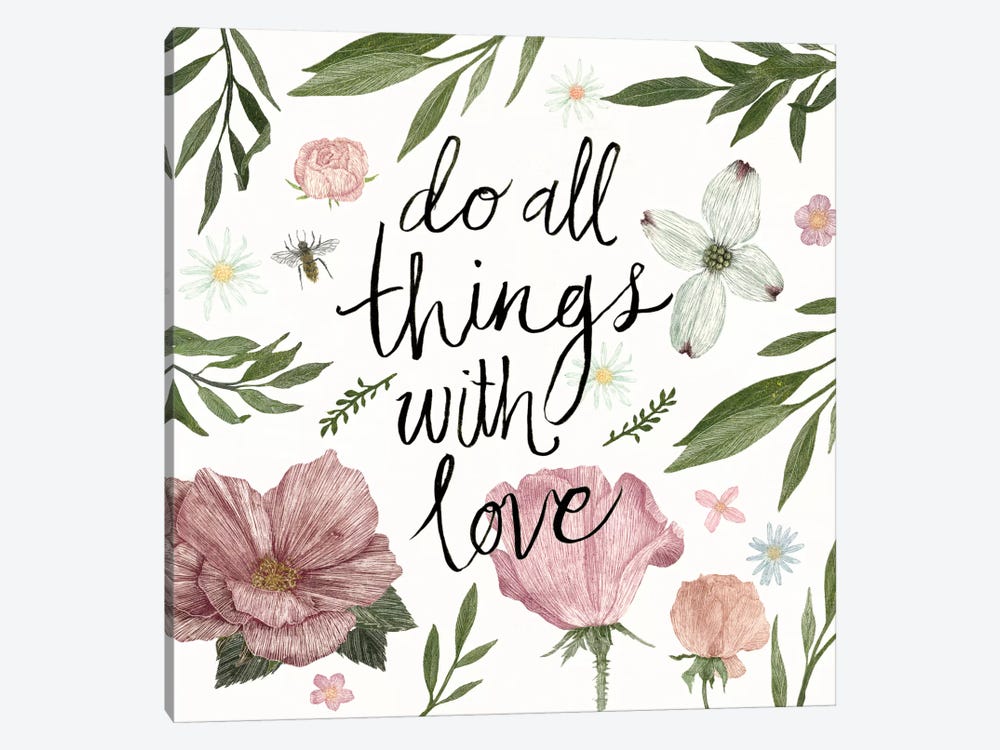 Live Beautifully Do All Things With Love 1-piece Canvas Artwork
