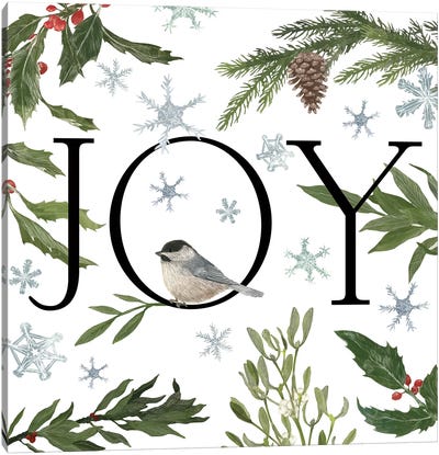 Peace And Joy II Canvas Art Print - Evergreen & Burlap