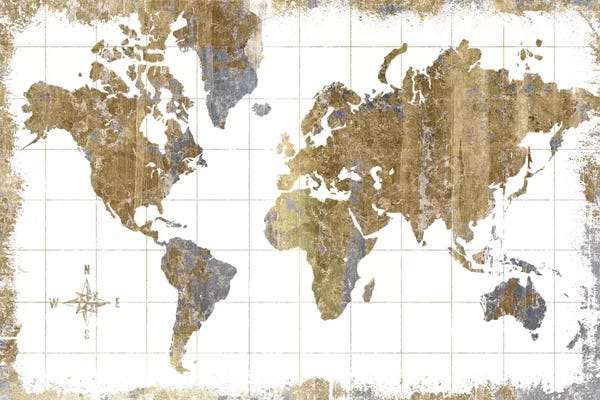 Abstract Maps: Gilded Map by All That Glitters
