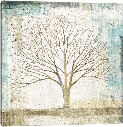 Solitary Tree Collage Canvas Art Print