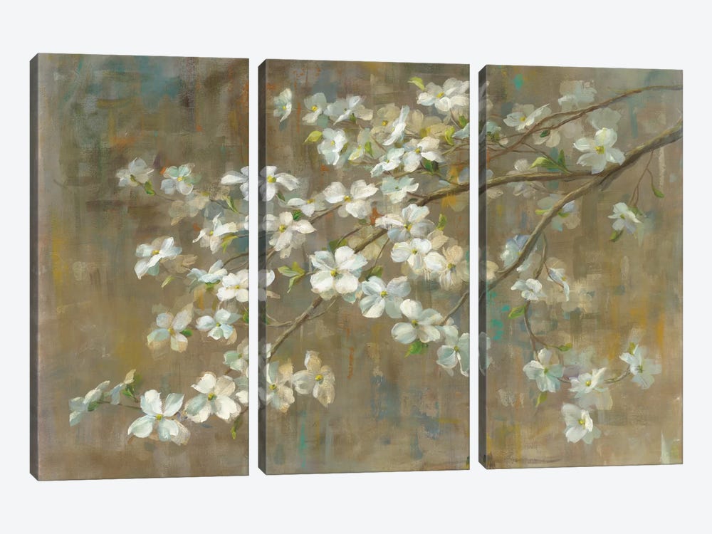 Dogwood in Spring by All That Glitters 3-piece Canvas Print