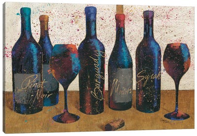 Wine Splash Light I Canvas Art Print - Drink & Beverage Art