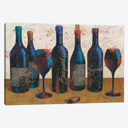 Wine Splash Light I Canvas Print #WAC3234} by All That Glitters Canvas Art