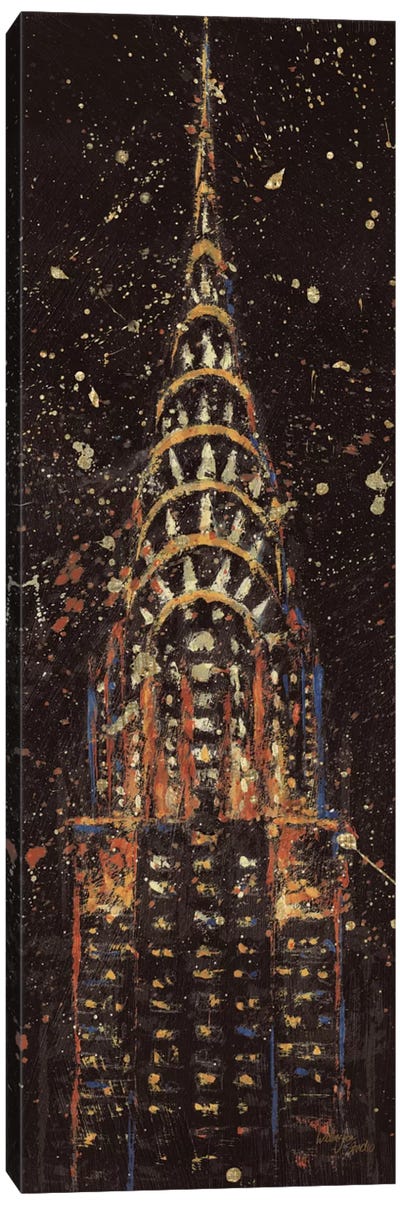 Cities at Night II Canvas Art Print - Chrysler Building