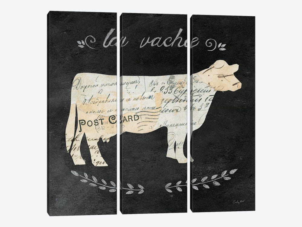 La Vache Cameo by Courtney Prahl 3-piece Art Print