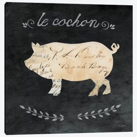 Le Cochon Cameo Canvas Print #WAC3254} by Courtney Prahl Canvas Wall Art