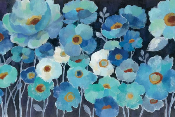 Gardens & Floral Landscapes: Indigo Flowers I by Silvia Vassileva