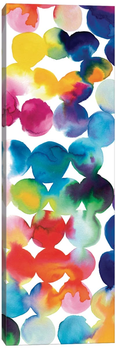 Bright Circles III Canvas Art Print - Polka Dot Patterns