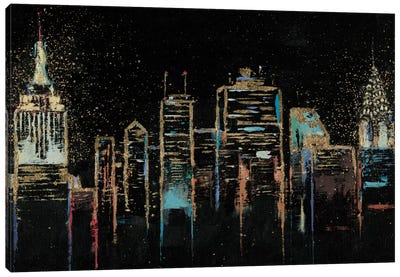 Cityscape Canvas Art Print - Black & Dark Art