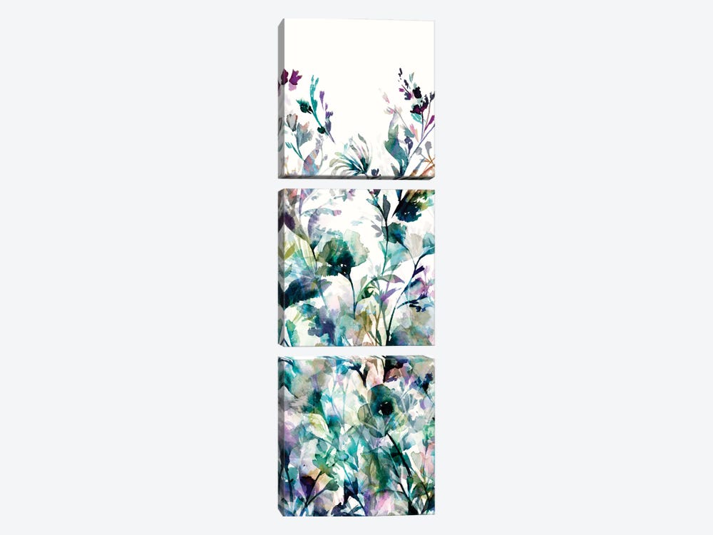 Transparent Garden II - Panel I by Wild Apple Portfolio 3-piece Canvas Artwork