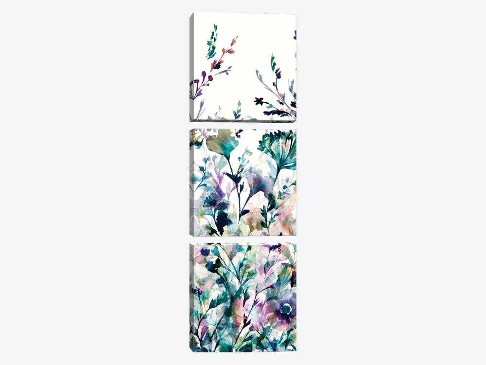Transparent Garden II - Panel II by Wild Apple Portfolio 3-piece Art Print