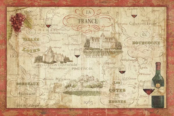 Castles & Palaces: Wine Map by Daphne Brissonnet