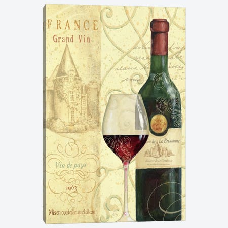 Wine Passion I  Canvas Print #WAC335} by Daphne Brissonnet Canvas Art Print