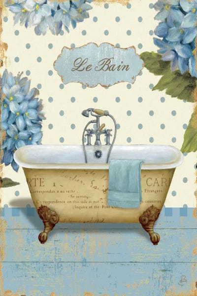 French Country Décor: Thinking of You Bath I  by Daphne Brissonnet