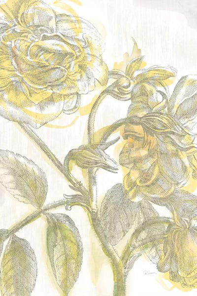 Modern Farmhouse Bedroom: Belle Fleur Jaune I by Sue Schlabach