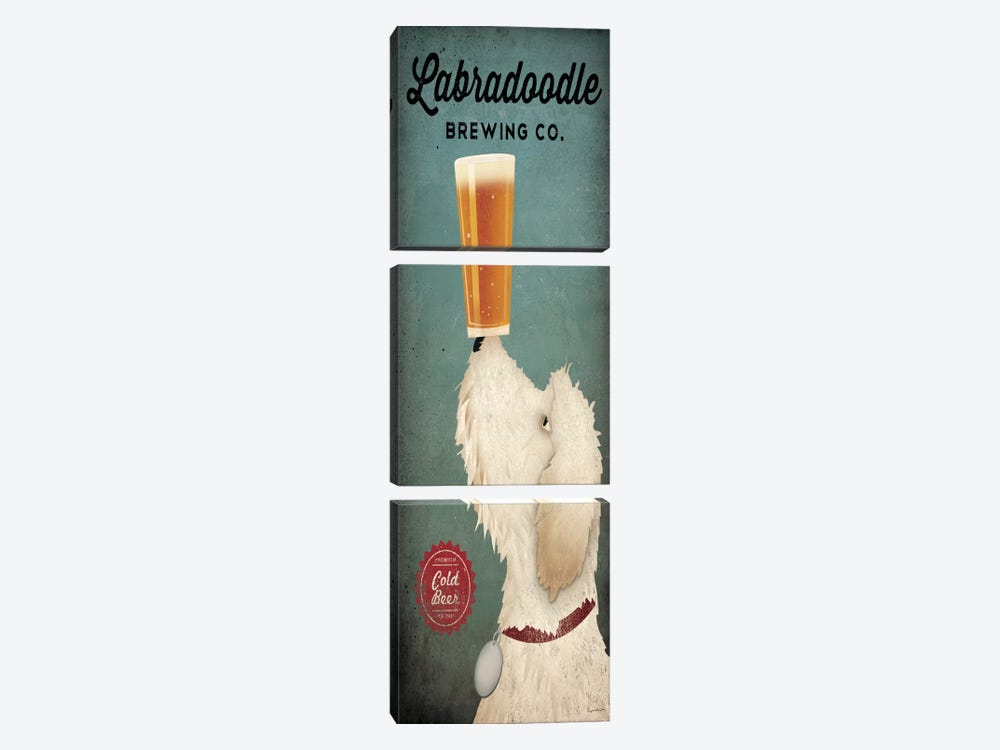 Labradoodle Brewing Co. by Ryan Fowler 3-piece Canvas Print