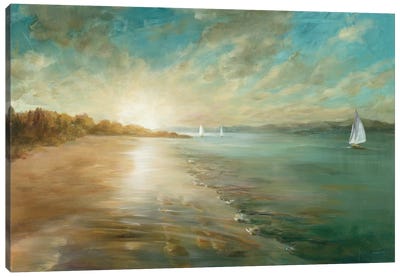Coastal Glow Canvas Art Print - Sandy Beach Art