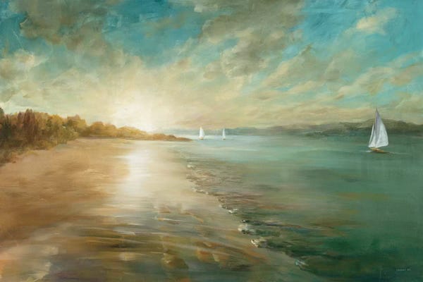 Large Coastal Art - Canvas Prints: Coastal Glow by Danhui Nai