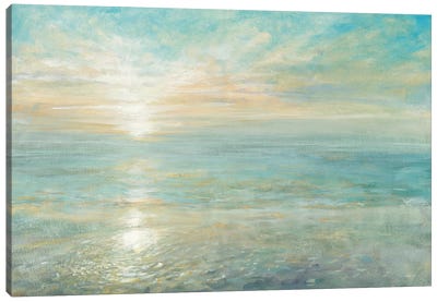 Sunrise Canvas Art Print - Lake & Ocean Sunrise & Sunset Art