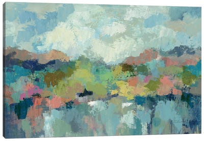 Abstract Lakeside Canvas Art Print - Best Selling Paper
