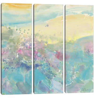 Sweet Meadow Canvas Art Print - 3-Piece Abstract Art