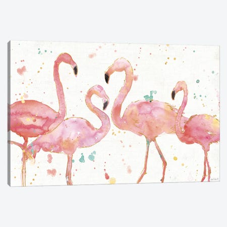 Flamingo Fever I Canvas Print #WAC3795} by Anne Tavoletti Canvas Art Print