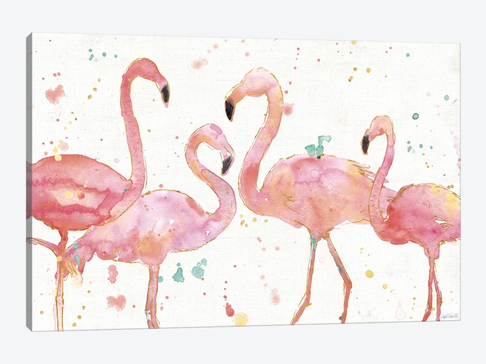 Flamingo Fever I by Anne Tavoletti 1-piece Canvas Print