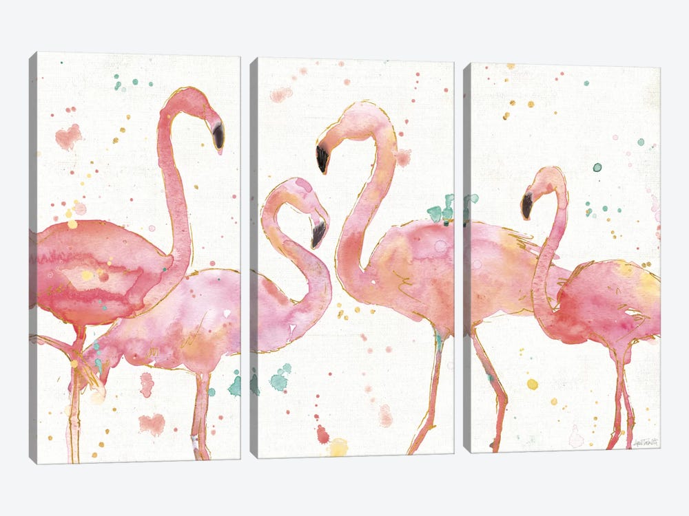 Flamingo Fever I by Anne Tavoletti 3-piece Art Print