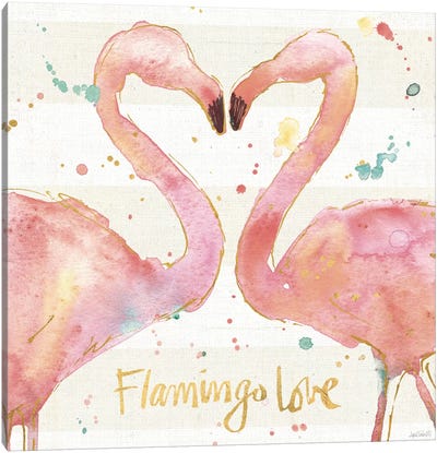 Flamingo Fever II Canvas Art Print - Anne Tavoletti