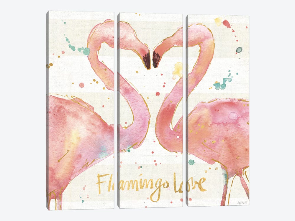 Flamingo Fever II by Anne Tavoletti 3-piece Canvas Artwork