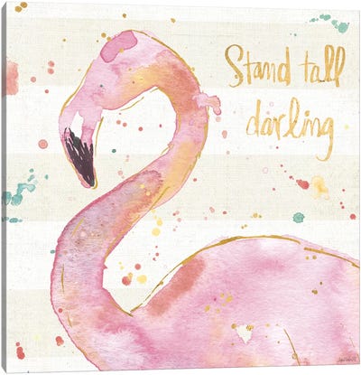 Flamingo Fever III Canvas Art Print - Anne Tavoletti